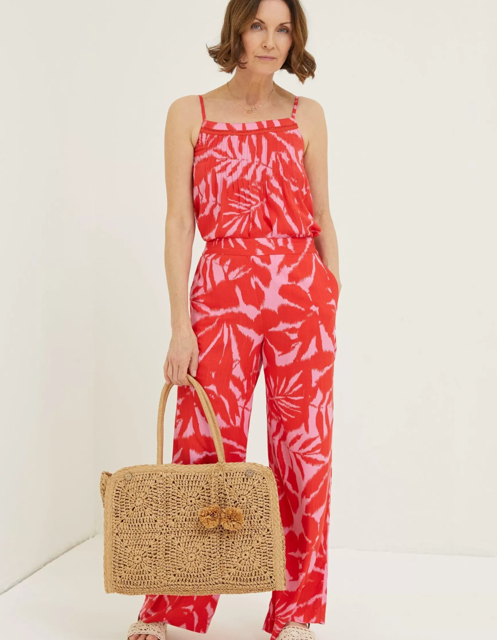 FatFace Sian Ikat Leaves Cami Top|Women Shirts & Blouses