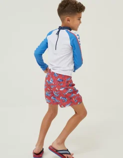 FatFace Sidney Shark Swim Shorts|Boys View All