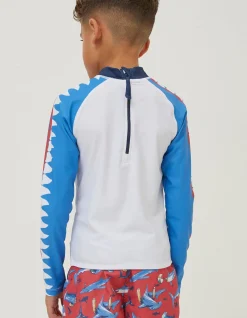 FatFace Sidney The Shark Rash Vest|Boys View All