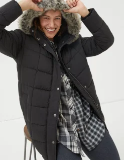 FatFace Sienna Quilted Mid Length Coat|Women Coats & Jackets