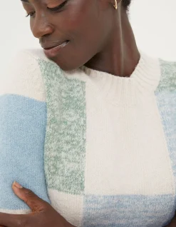 FatFace Sienna Square Patterned Jumper|Women Knitwear