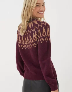 FatFace Silve Fairisle Sparkle Jumper|Women View All