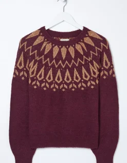 FatFace Silve Fairisle Sparkle Jumper|Women View All