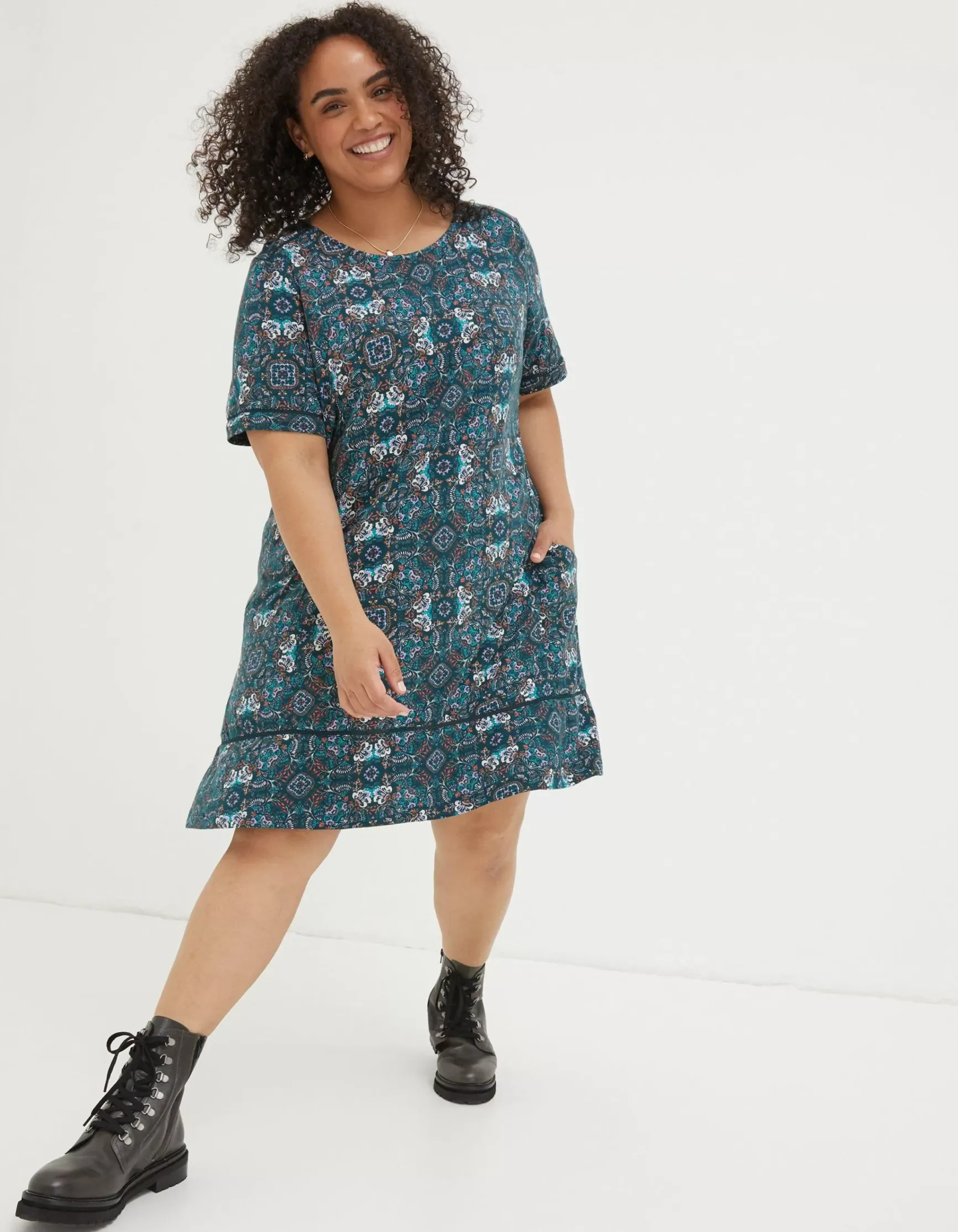 FatFace Simone Mirrored Jersey Dress|Women Dresses