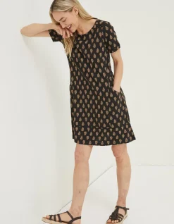 FatFace Simone Woodblock Jersey Dress|Women Dresses