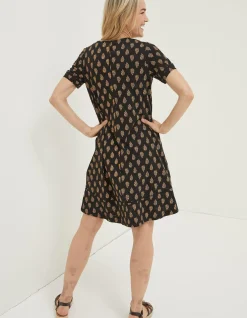 FatFace Simone Woodblock Jersey Dress|Women Dresses