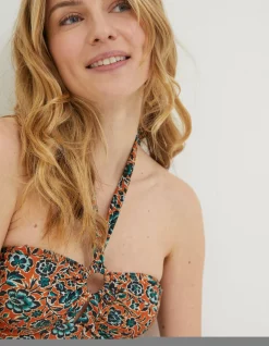 FatFace Sketched Floral Hoop Tankini Top|Women Beachwear & Swimwear