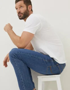 FatFace Slim Mid Wash Jeans|Men Jeans