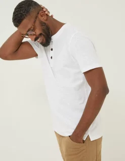 FatFace Slub Henley T-Shirt|Men T-Shirts