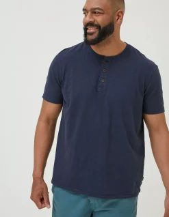 FatFace Slub Henley T-Shirt|Men T-Shirts