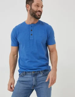 FatFace Slub Henley T-Shirt|Men T-Shirts
