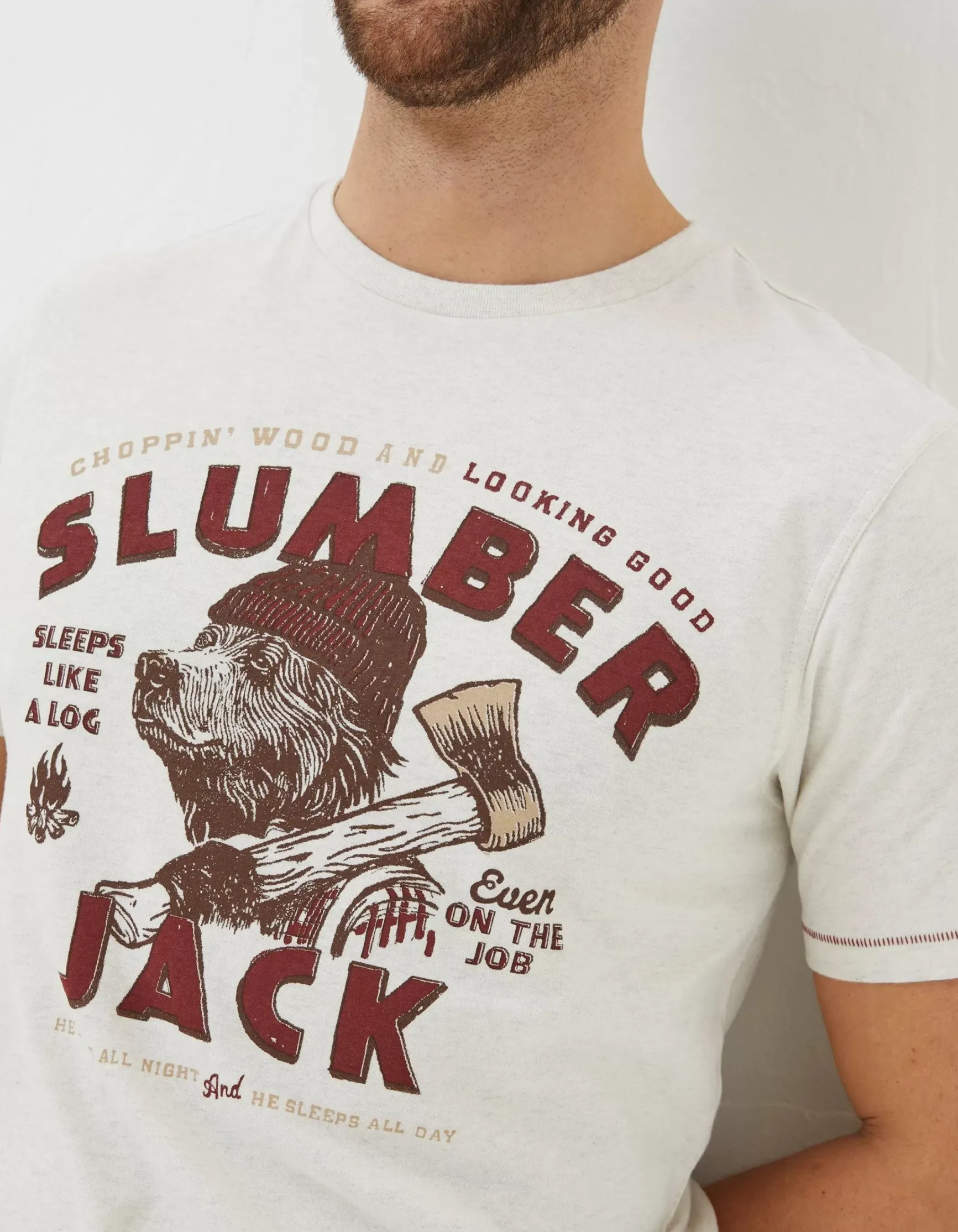 FatFace Slumber Jack T-Shirt|Men T-Shirts
