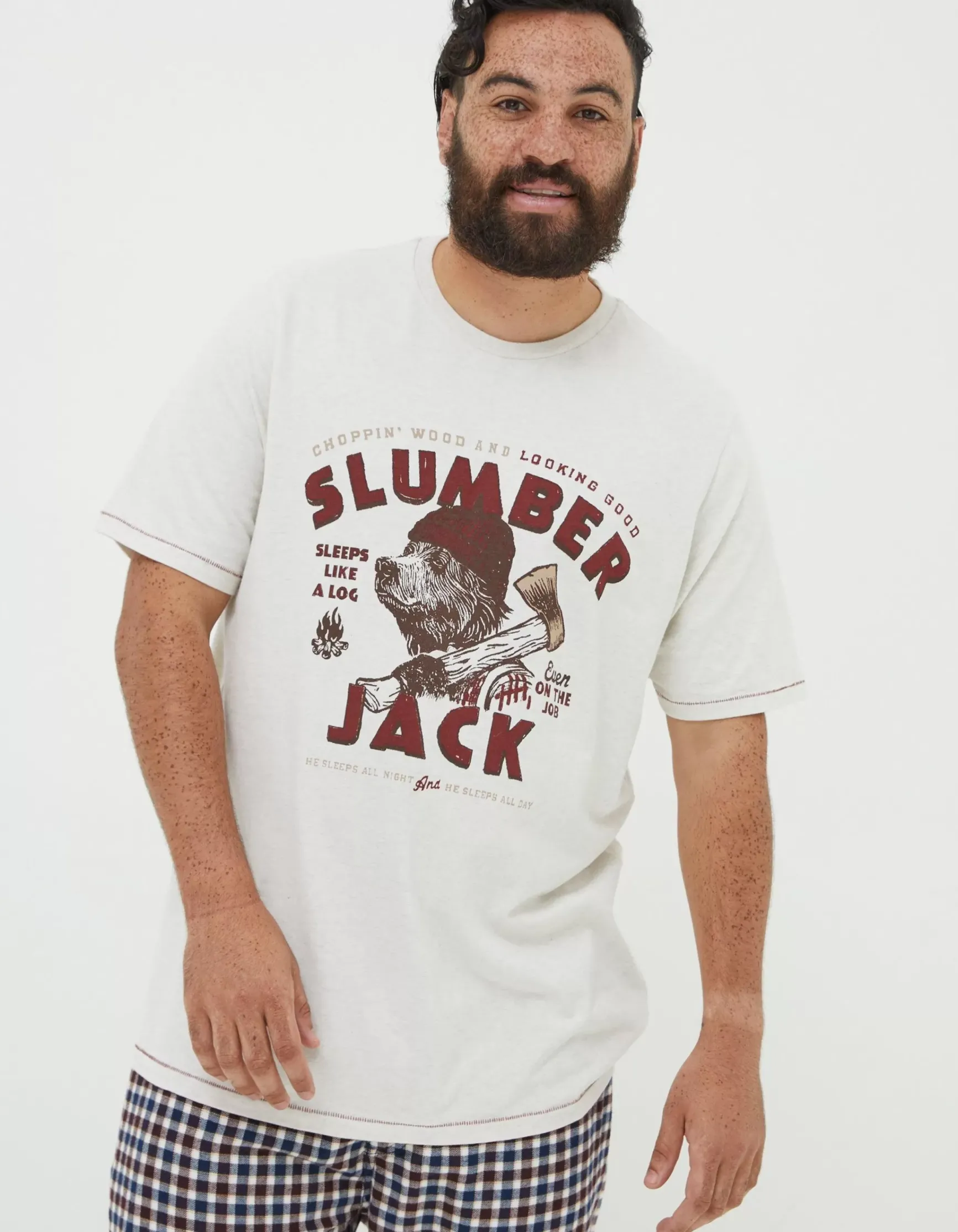 FatFace Slumber Jack T-Shirt|Men T-Shirts