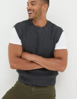 FatFace Southwick Crew Knitted Tank|Men Knitwear