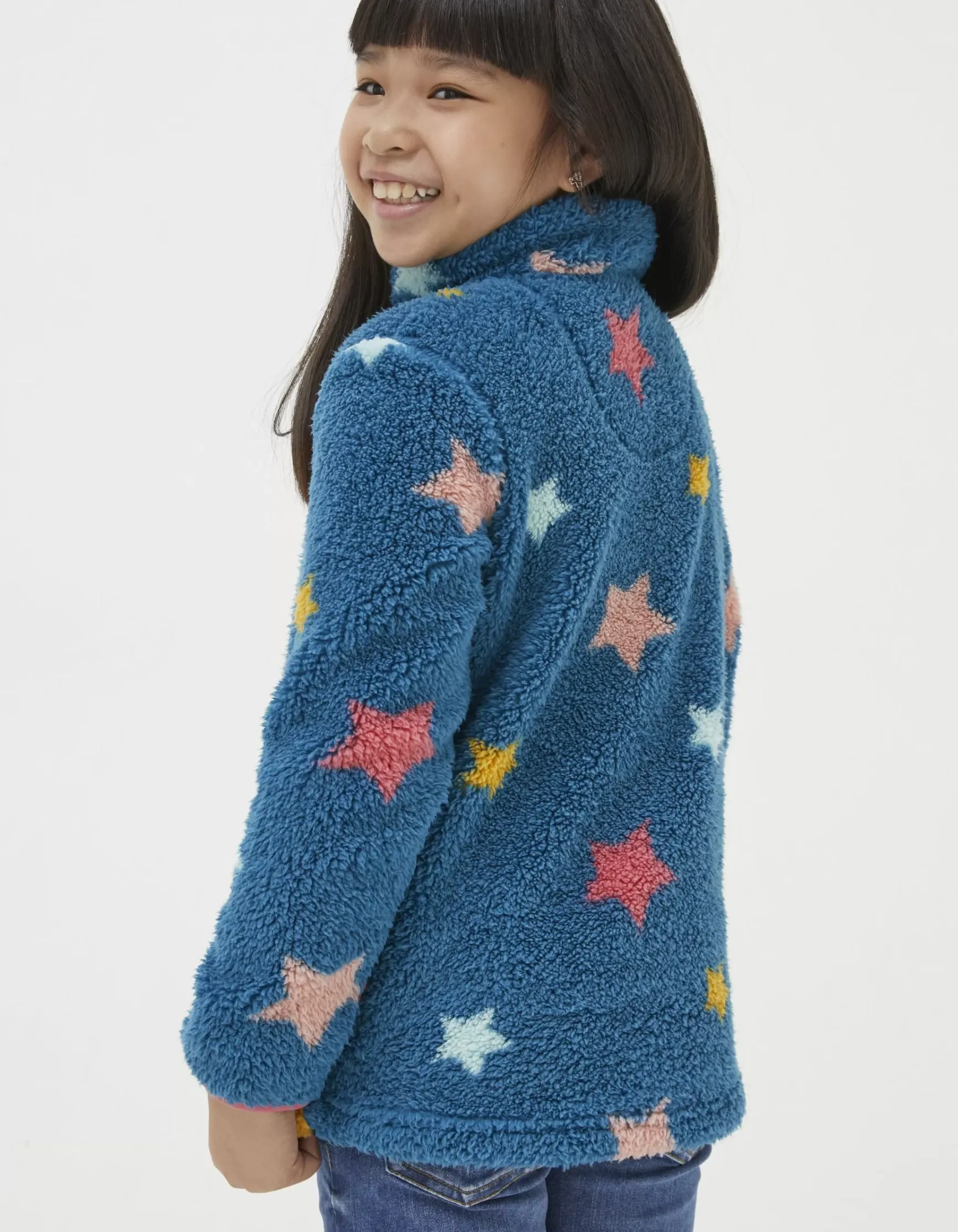 FatFace Star Fleece Half Neck Sweatshirt|Girls View All