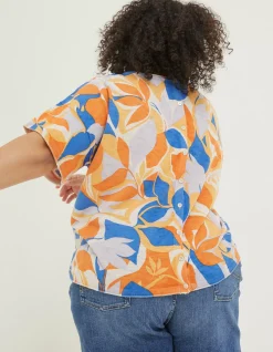 FatFace Stencil Floral Knitted Top|Women Knitwear