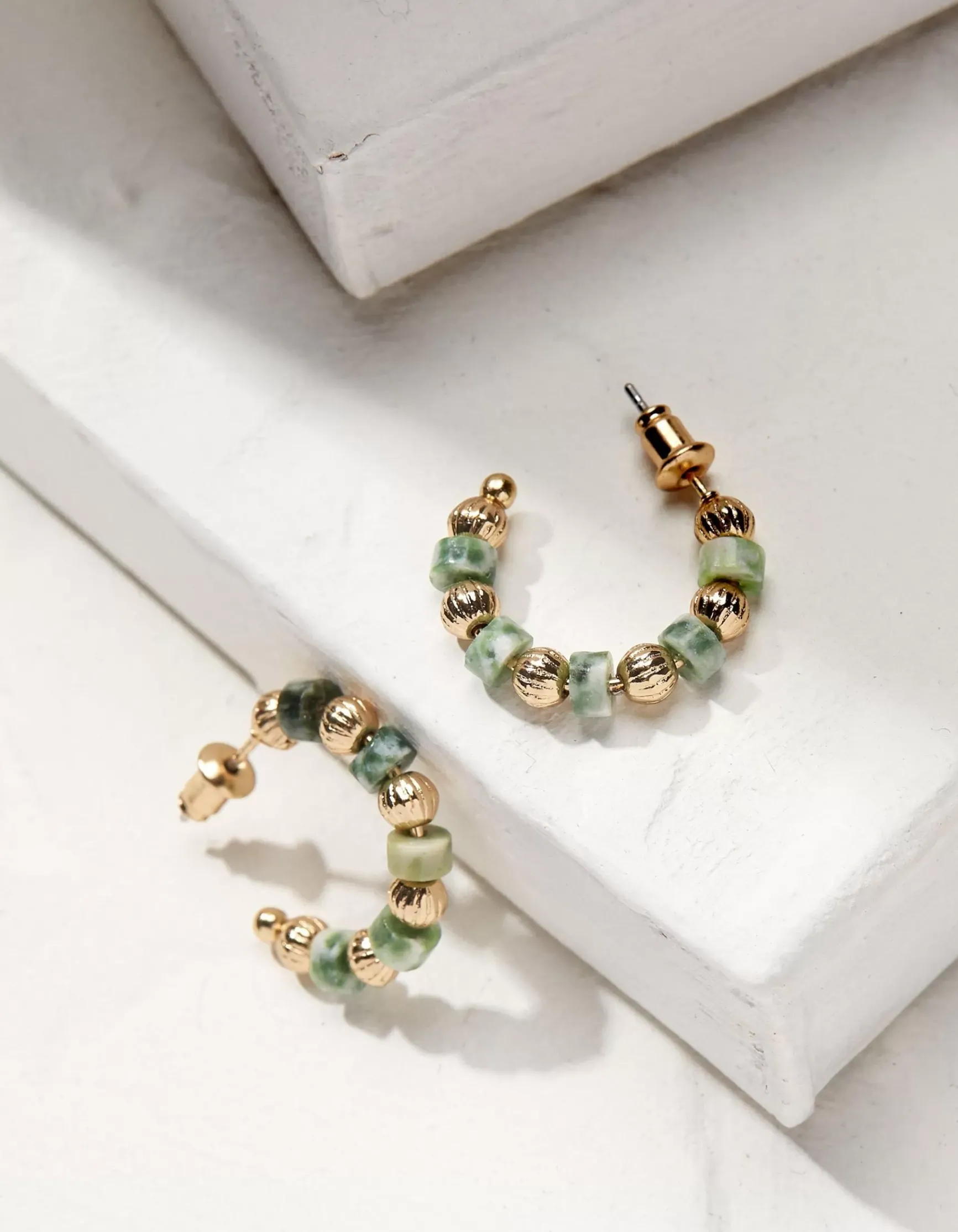 FatFace Stone Hoop Earrings|Women View All