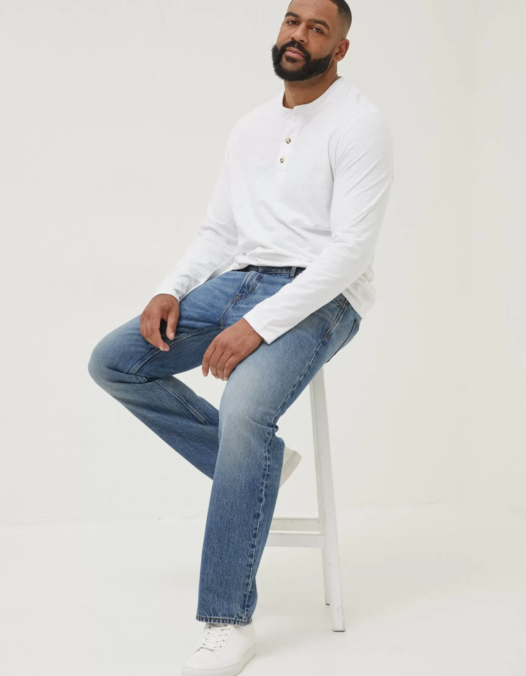 FatFace Straight Authentic Wash Jeans|Men Jeans