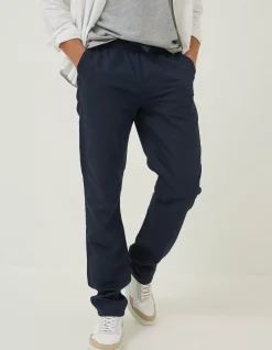 FatFace Straight Cotton Linen Trousers|Men Trousers & Chinos