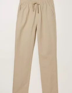 FatFace Straight Cotton Linen Trousers|Men Trousers & Chinos