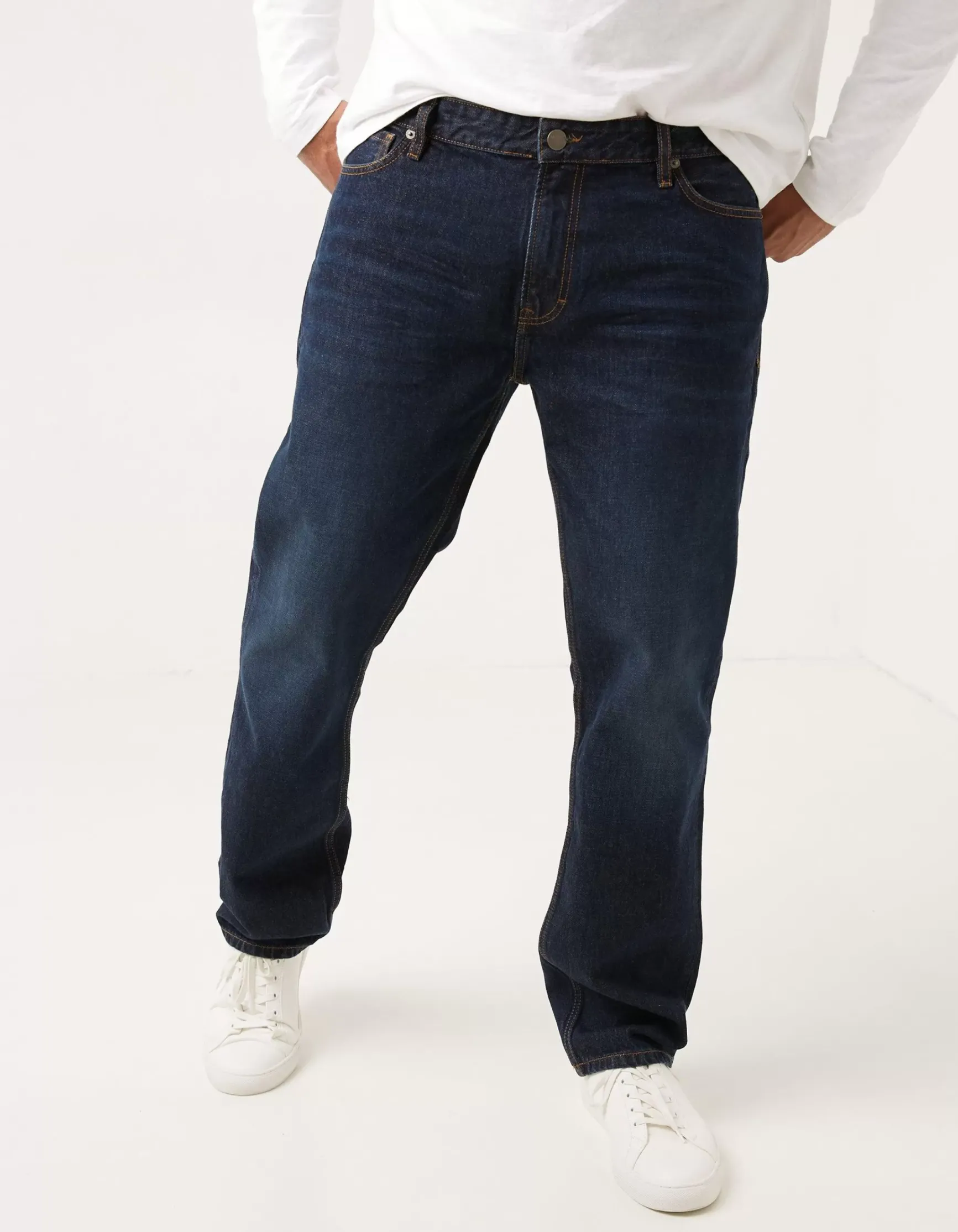 FatFace Straight Dark Vintage Wash Jeans|Men Jeans