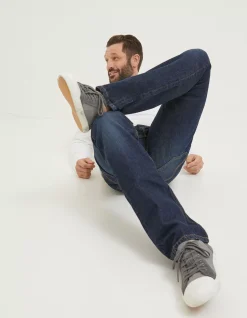 FatFace Straight Dark Vintage Wash Jeans|Men Jeans