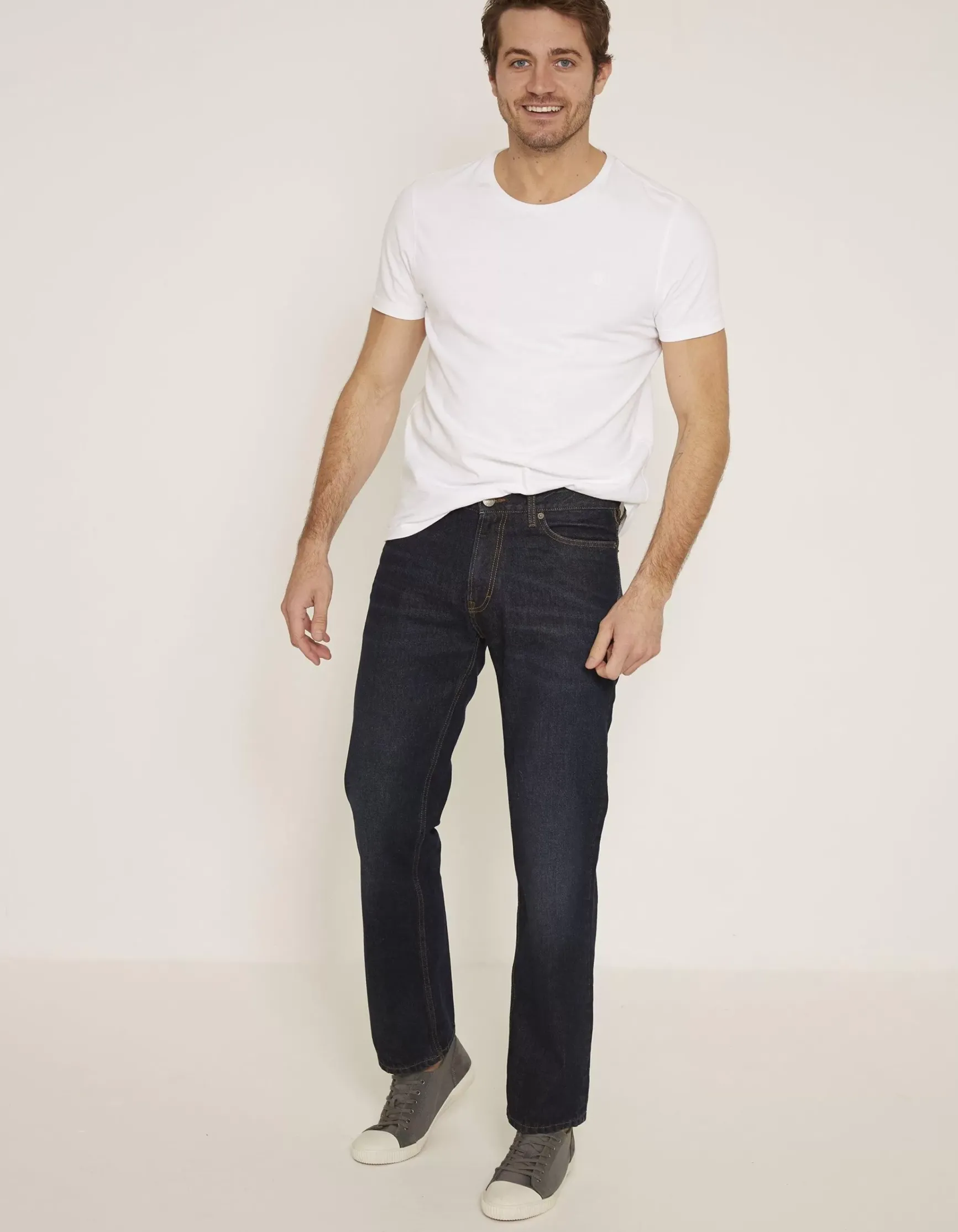 FatFace Straight Dark Vintage Wash Jeans|Men Jeans