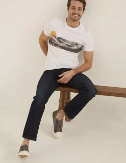 FatFace Straight Dark Vintage Wash Jeans|Men Jeans