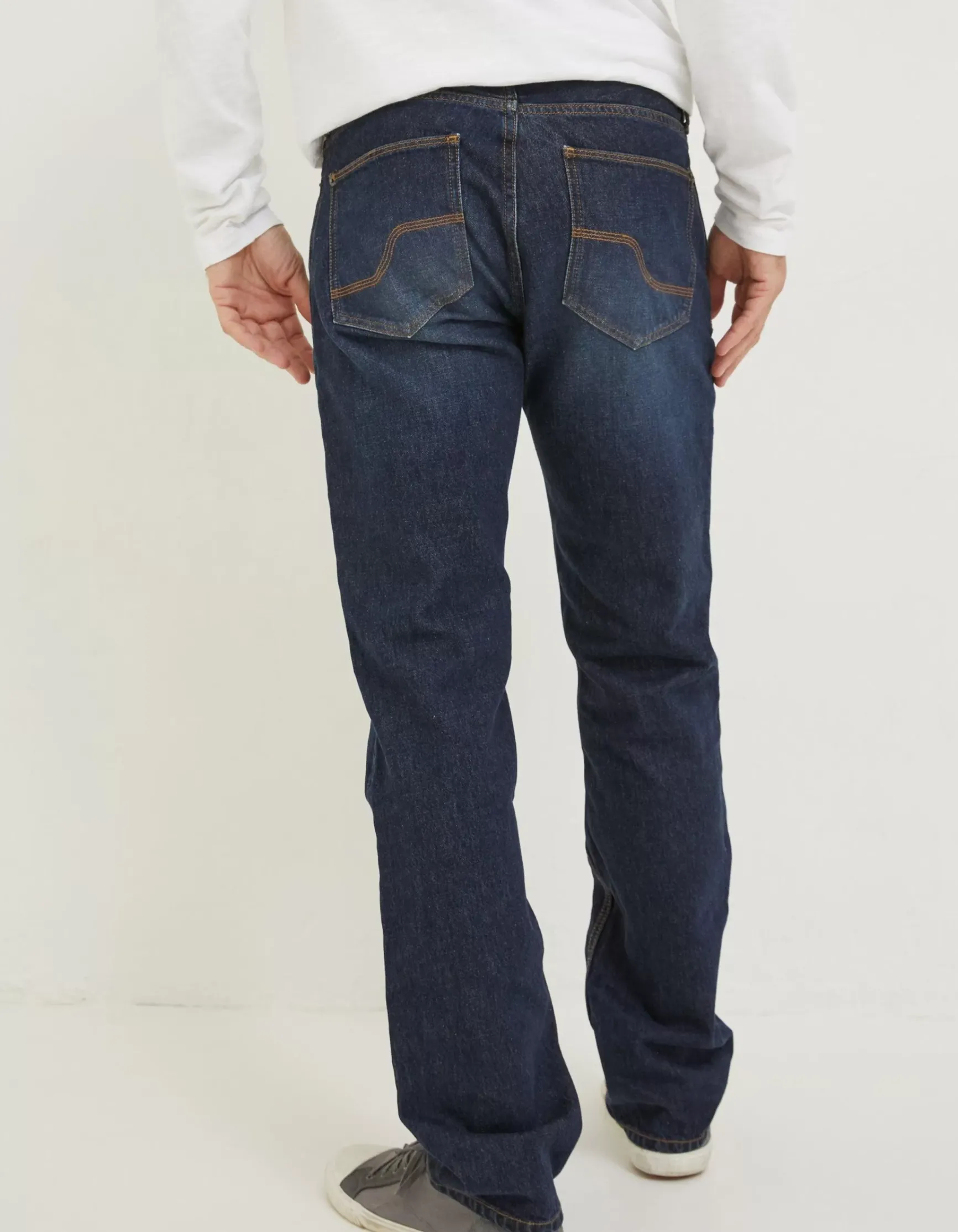 FatFace Straight Dark Vintage Wash Jeans|Men Jeans