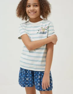 FatFace Stripe Bee Jersey T Shirt|Girls View All