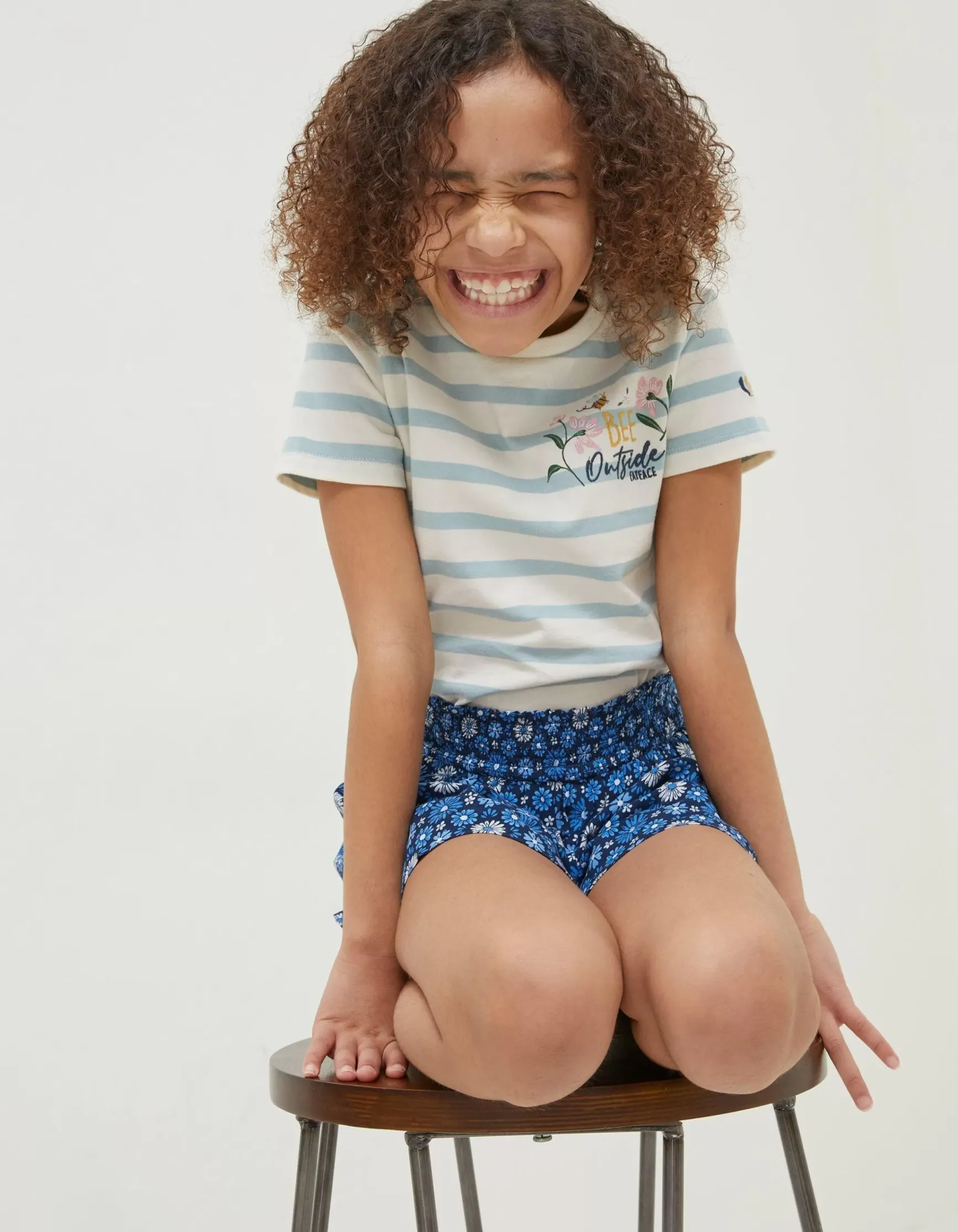 FatFace Stripe Bee Jersey T Shirt|Girls View All