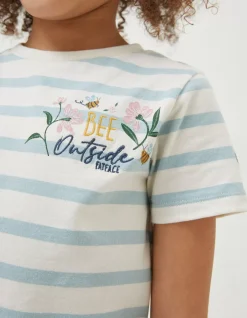 FatFace Stripe Bee Jersey T Shirt|Girls View All