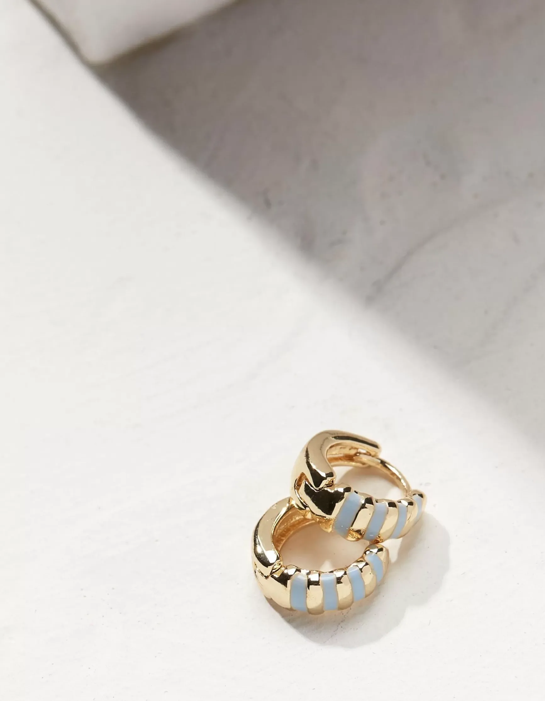 FatFace Stripe Enamel Huggy Hoops|Women View All