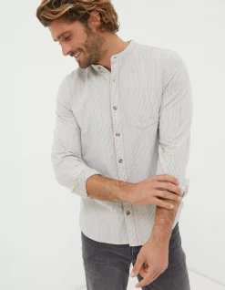 FatFace Stripe Grandad Shirt|Men View All