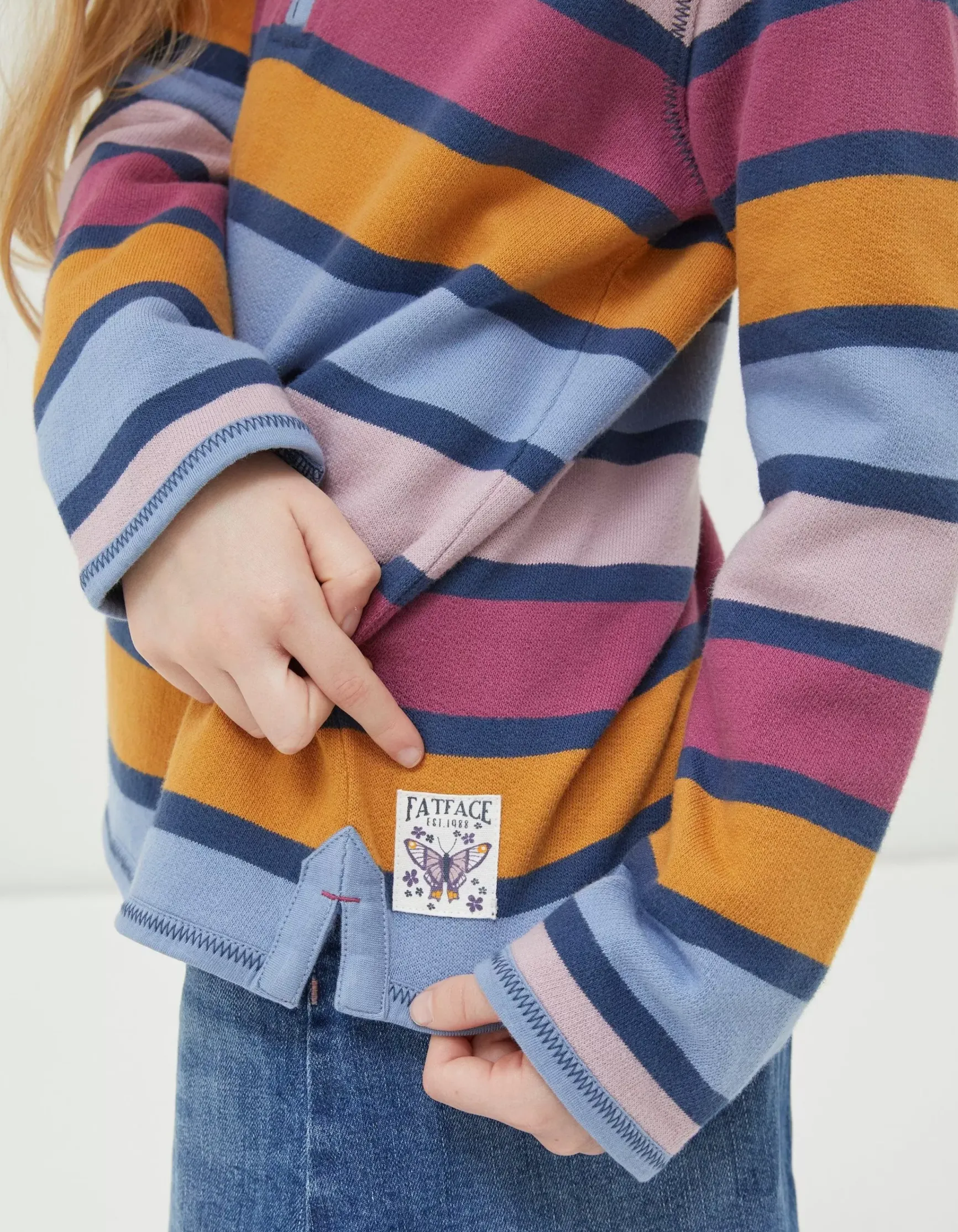 FatFace Stripe Half Neck Sweatshirt|Girls View All