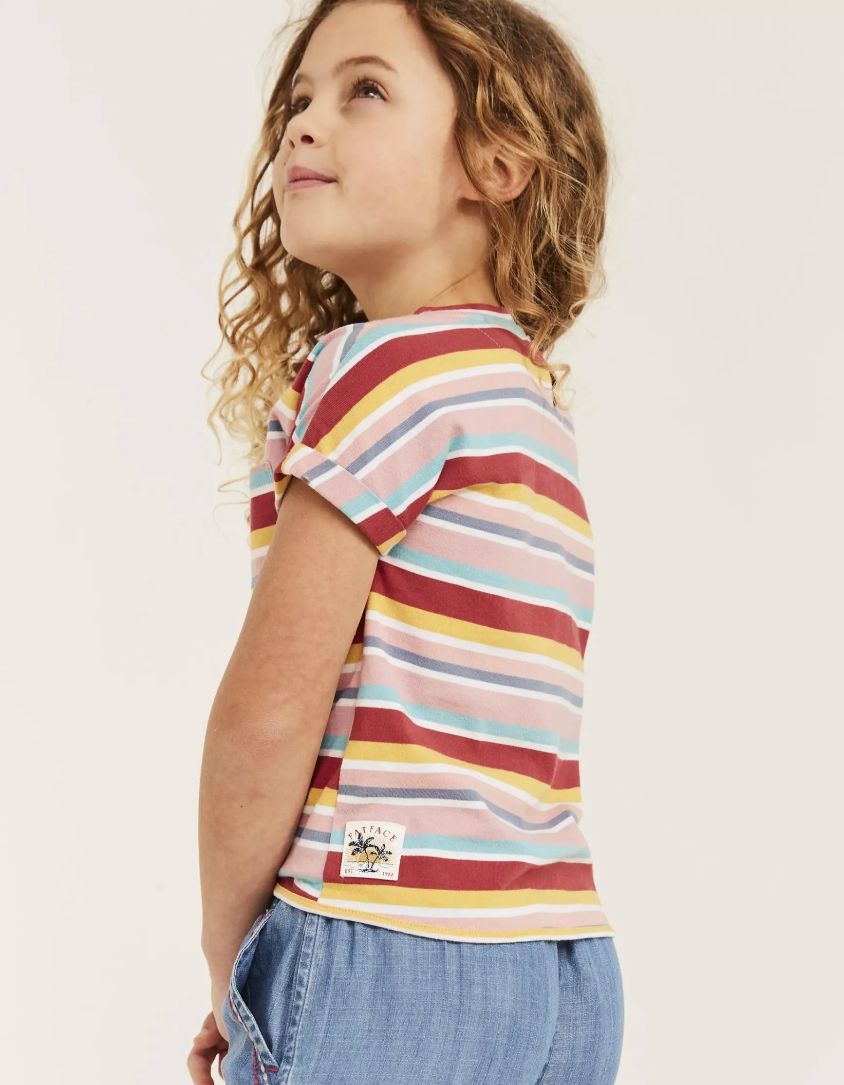 FatFace Stripe Knot Front T-Shirt|Girls View All