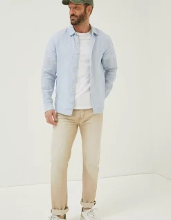 FatFace Stripe Linen Shirt|Men Shirts