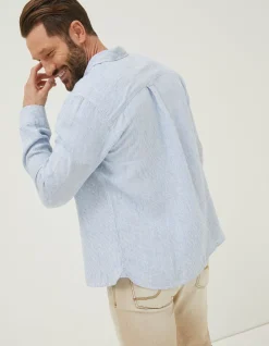 FatFace Stripe Linen Shirt|Men Shirts