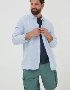FatFace Stripe Linen Shirt|Men Shirts