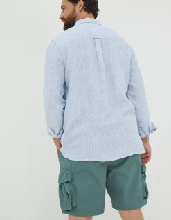 FatFace Stripe Linen Shirt|Men Shirts