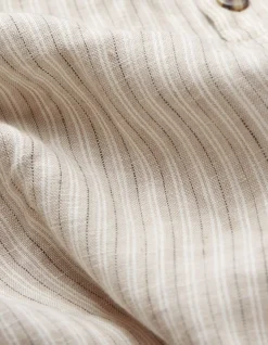 FatFace Stripe Pop Over Linen Shirt|Men Shirts