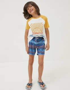 FatFace Stripe Swim Shorts|Boys View All
