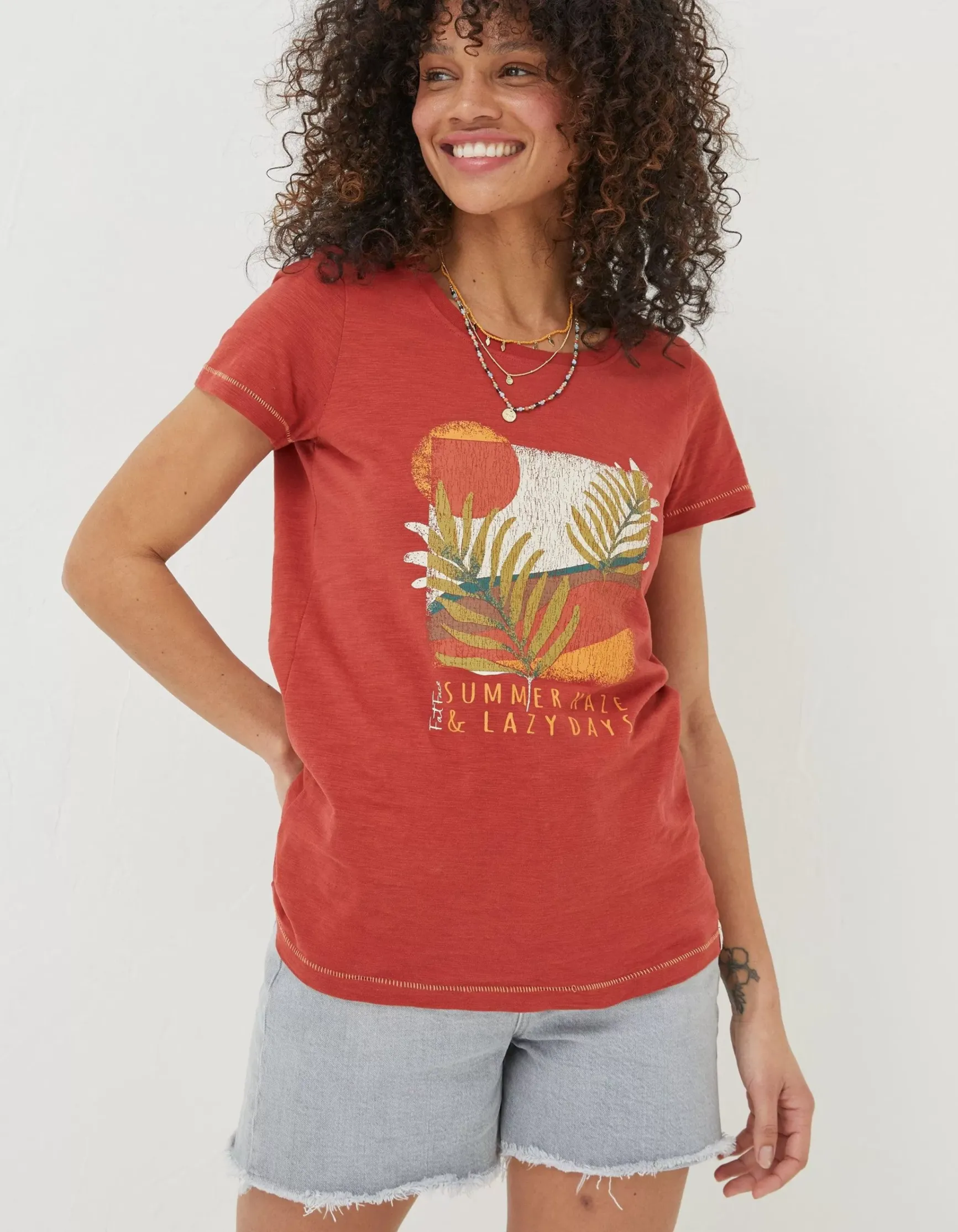 FatFace Summer Haze T-Shirt|Women Tops & T-Shirts