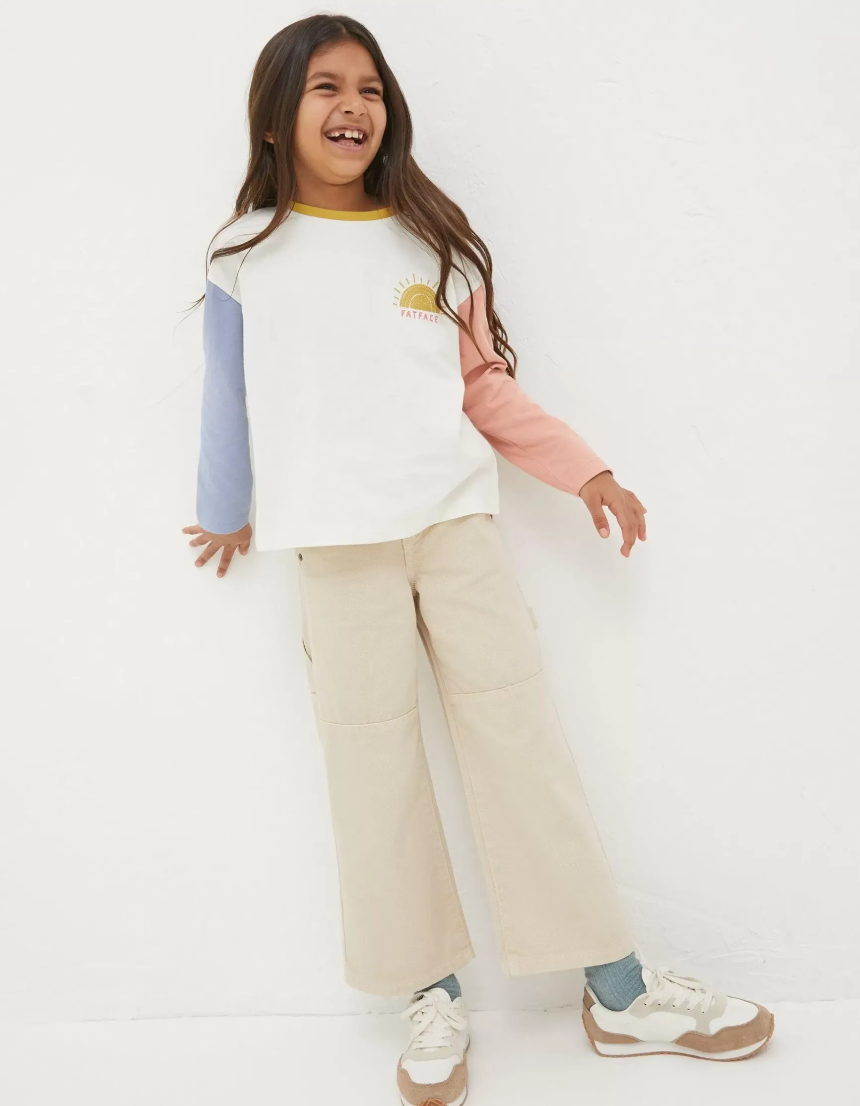 FatFace Sun Embroidered Long Sleeve T-Shirt|Girls View All