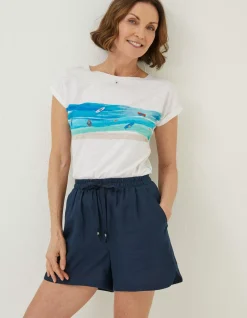 FatFace Surf Graphic T-Shirt|Women Tops & T-Shirts