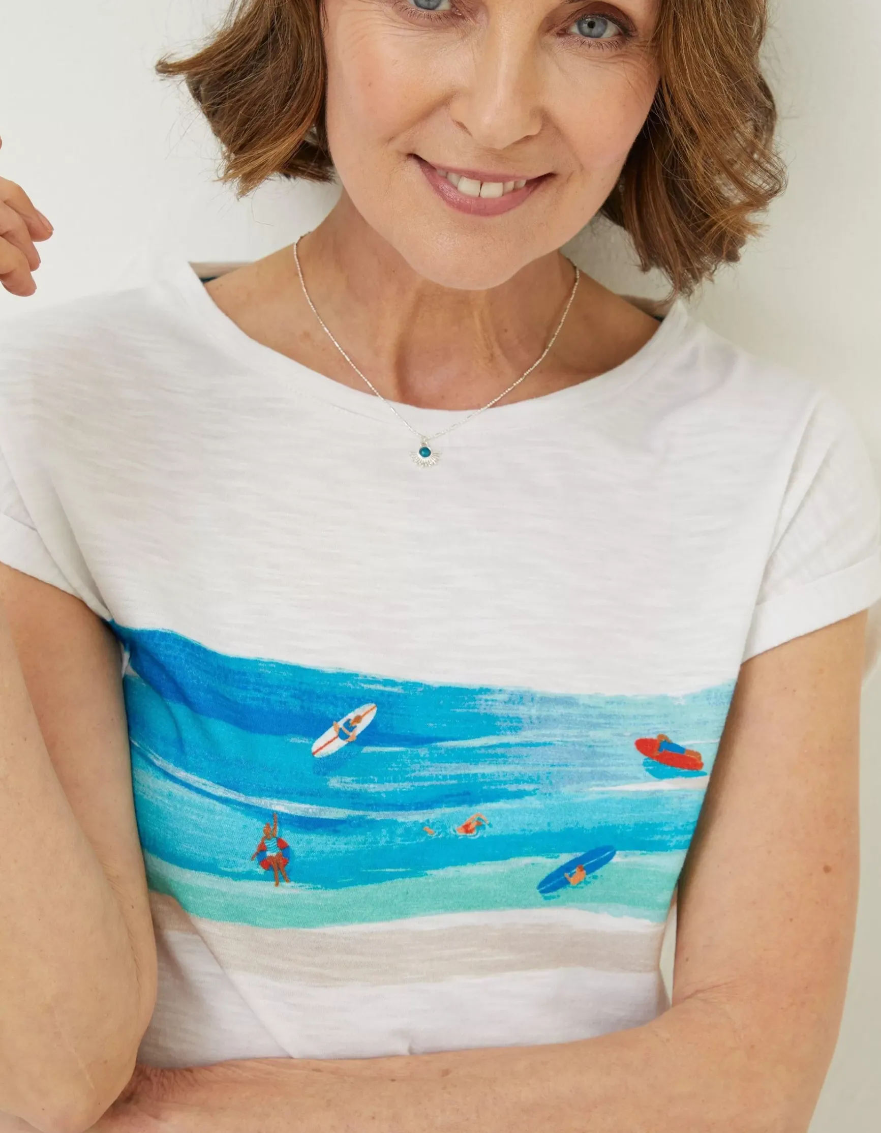 FatFace Surf Graphic T-Shirt|Women Tops & T-Shirts