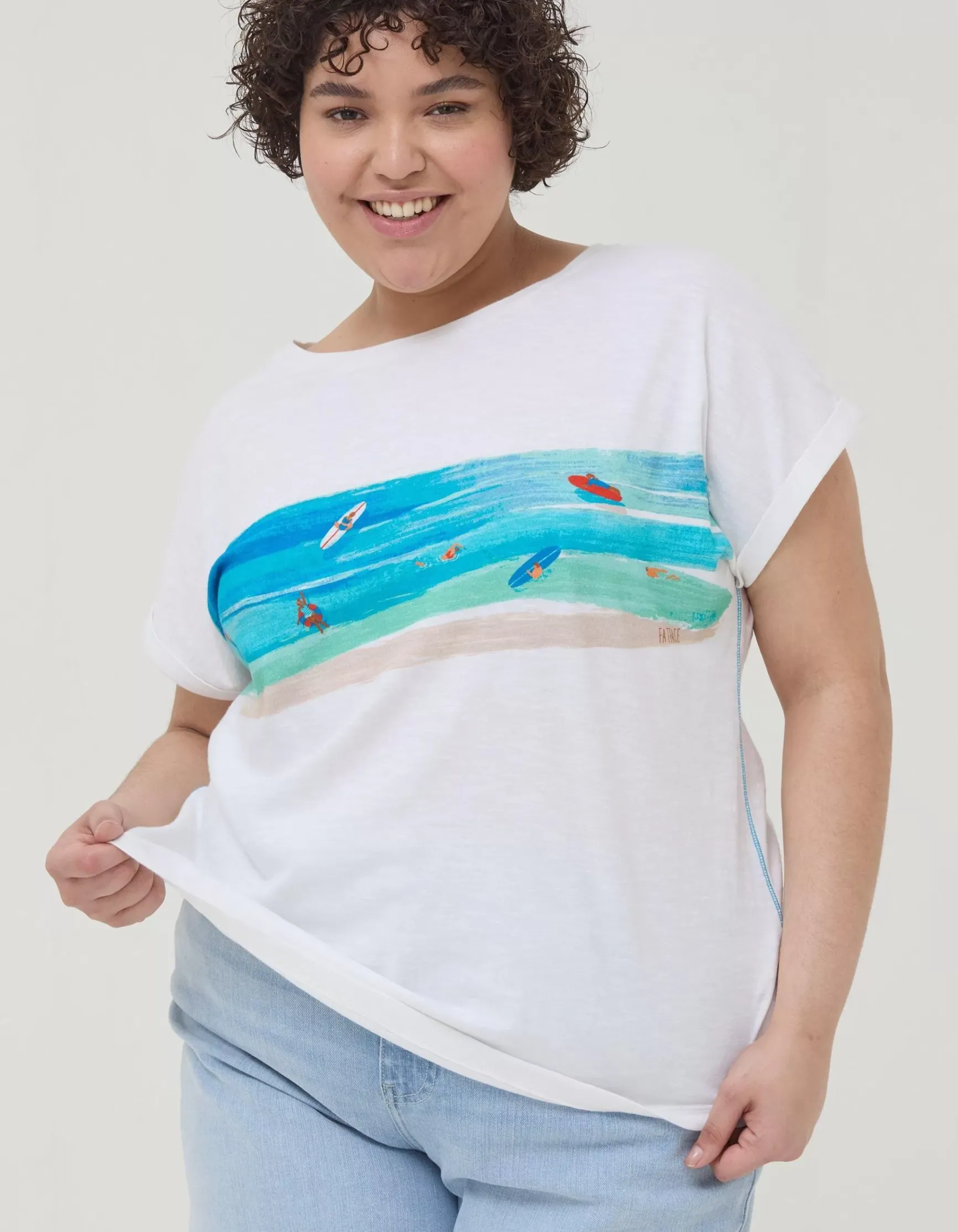 FatFace Surf Graphic T-Shirt|Women Tops & T-Shirts