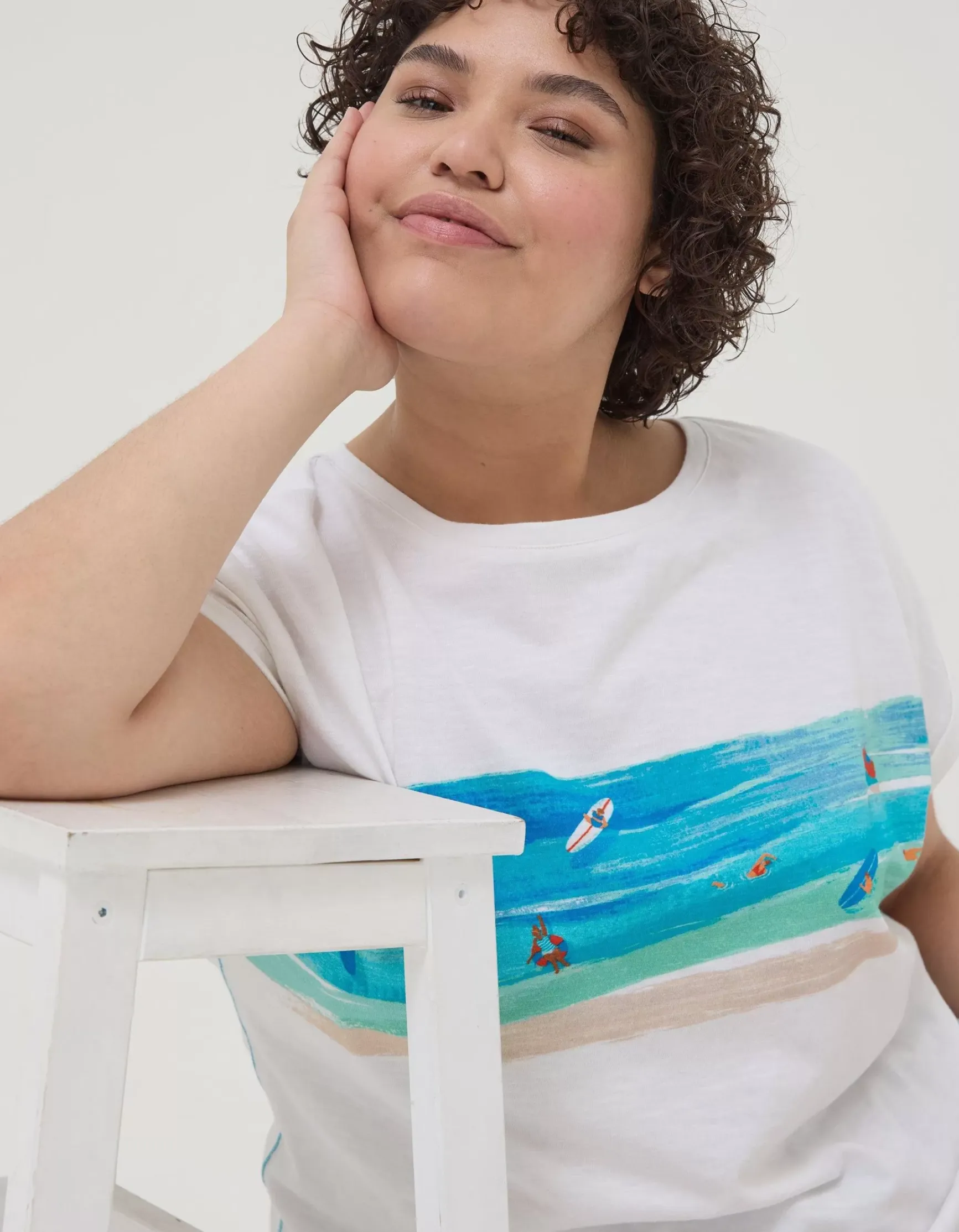 FatFace Surf Graphic T-Shirt|Women Tops & T-Shirts