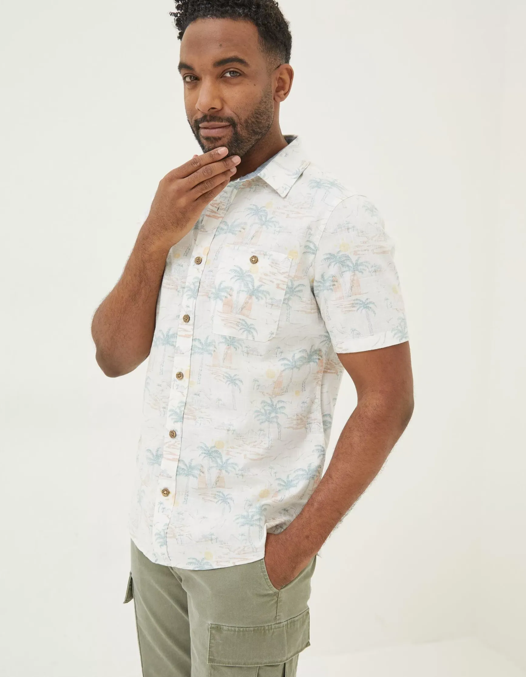 FatFace Surf Print Shirt|Men Shirts