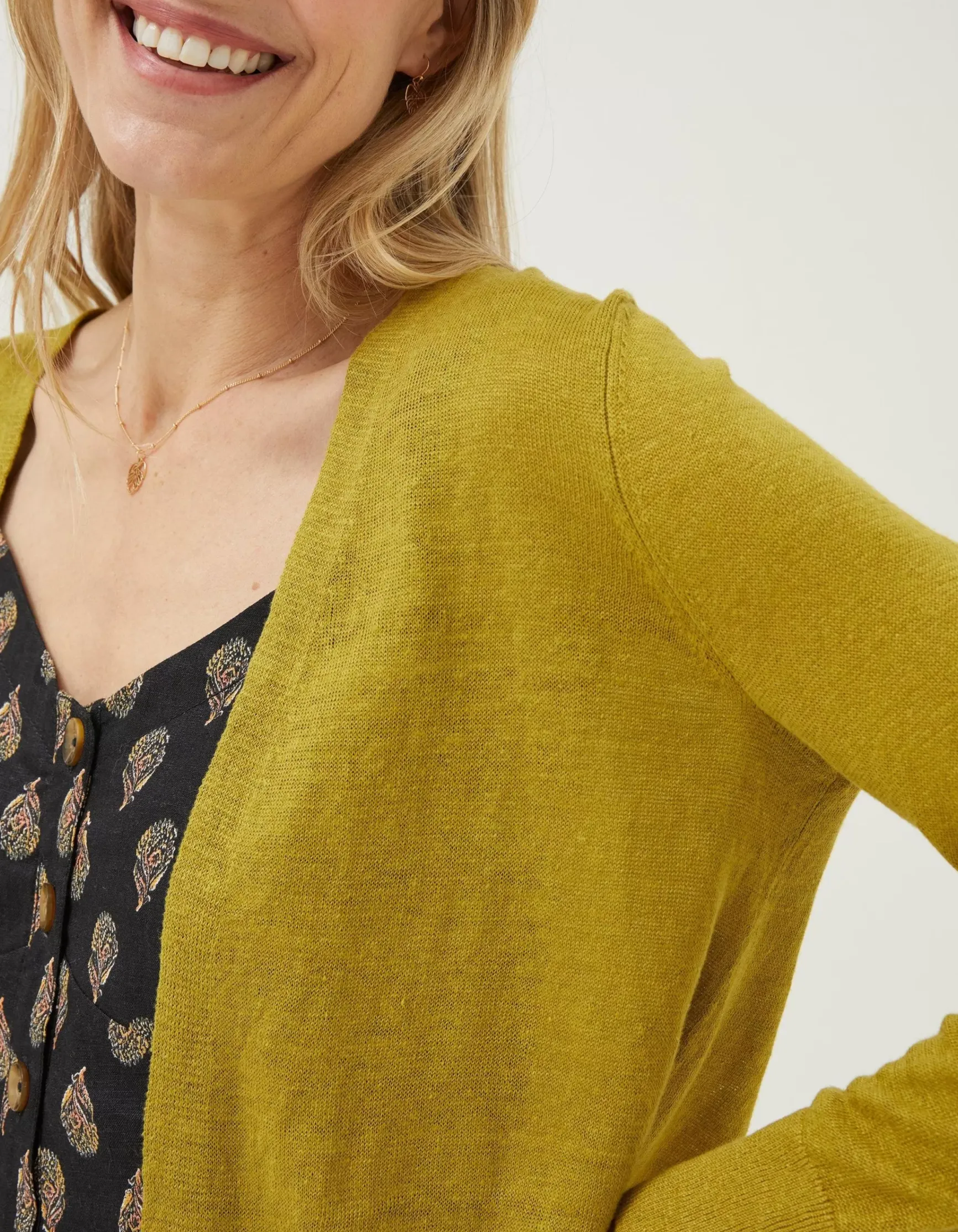 FatFace Suzannah Linen Cardigan|Women Knitwear